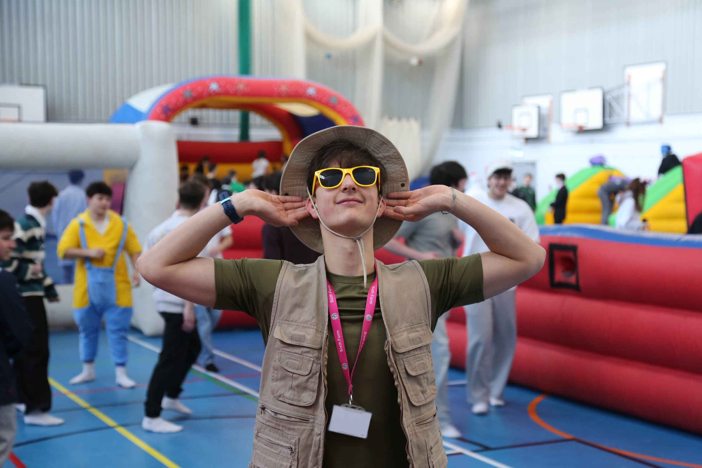 A JFS student in costume during Purim celebrations